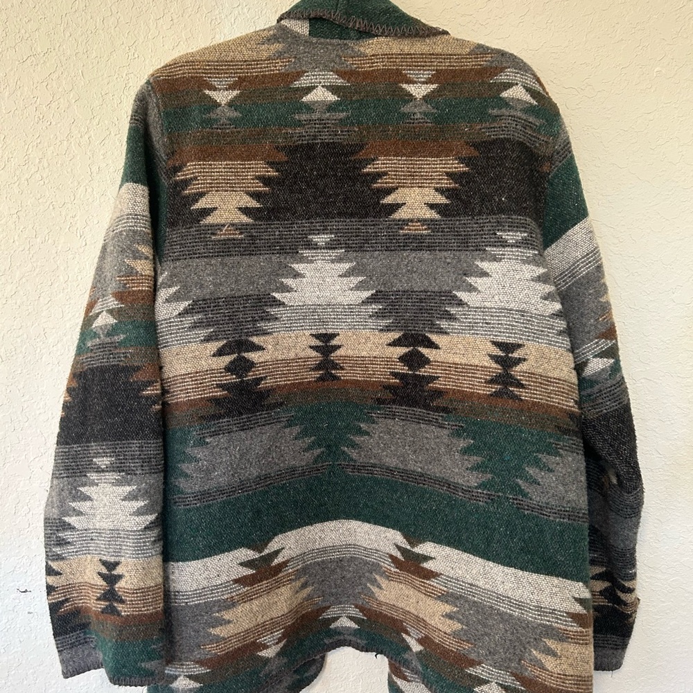 Vintage Karen Kane Wool Blend Blanket Style Jacket, Southwestern, Tribal design - Picture 7 of 8